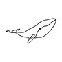 Wallity Escultura de Pared Whale - M Negro